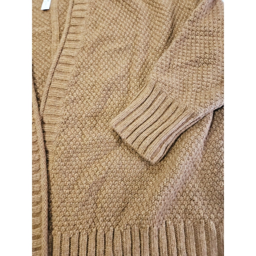 NEW MADEWELL Women's Brown Whitley Open Cardigan Sweater Size Large MSRP($138) - Picture 2 of 7